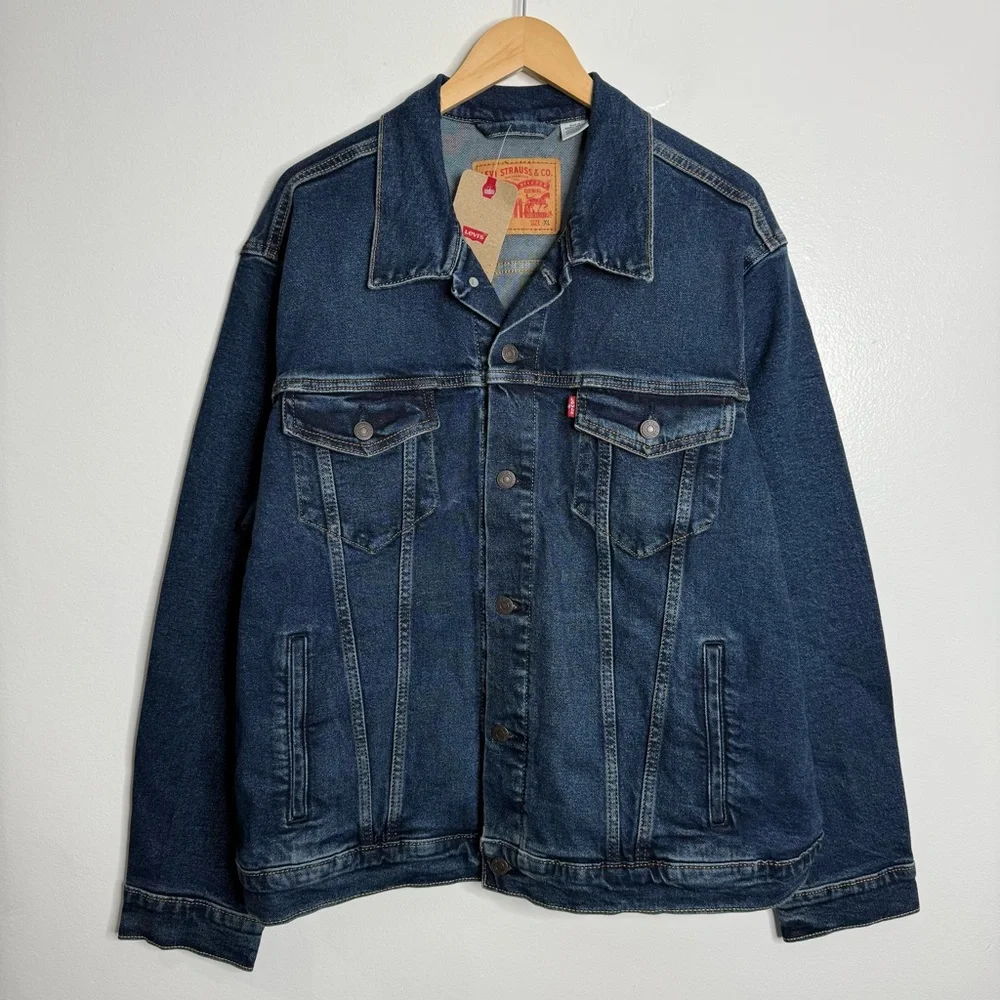 NWT Levi's‎ Men's Trucker Jacket In Colusa Medium Wash Denim Size X-Large